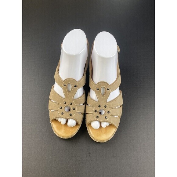 Women's La Plume Beige Leather Sandals - Size EU 39 / US 8.5 Pre Owned - Picture 3 of 16